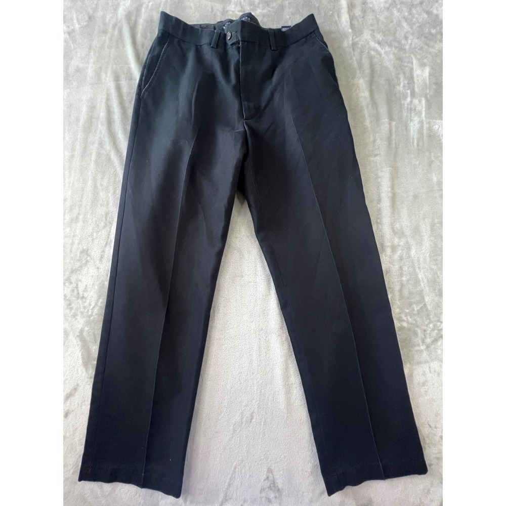 Ralph Lauren Chino Pants Mens 34/32 Black Flat Front Twill Trousers